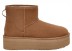Женские мини угги на платформе UGG Classic Mini Platform Chestnut
