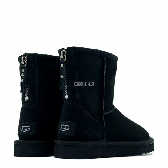 Детские короткие угги на молнии Ugg Kids Classic Short Zip II Black