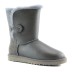 Женские короткие угги с пуговицей Bailey Button Metallic Grey-2