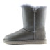 Женские короткие угги с пуговицей Bailey Button Metallic Grey-2