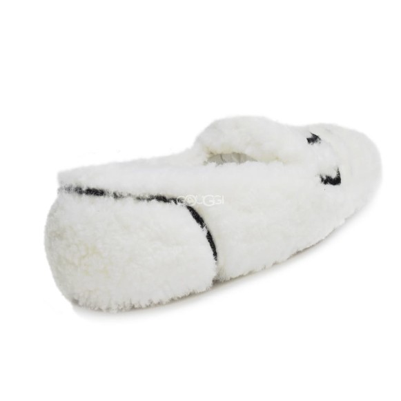 Женские мокасины UGG Hailey Fluff Loafer White