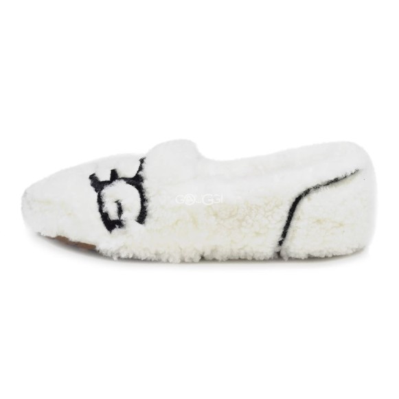 Женские мокасины UGG Hailey Fluff Loafer White