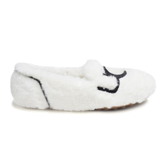 Женские мокасины UGG Hailey Fluff Loafer White