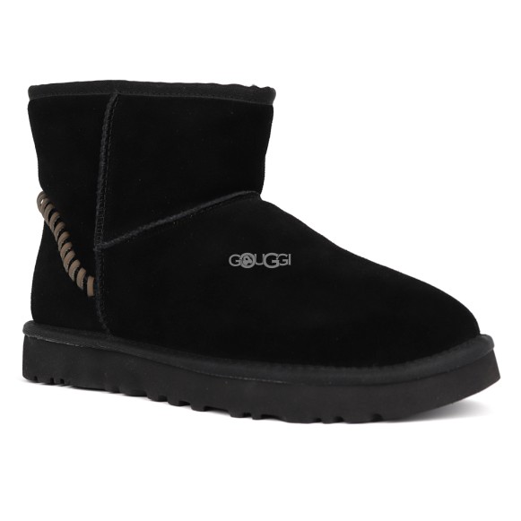 Мужские мини угги Men`s Ugg Classic Mini Deco Suede Boots Black Dressinn