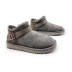 Женские ультра мини угги Ugg Ultra Mini Strap Grey