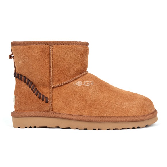 Мужские мини угги Men`s Ugg Classic Mini Deco Suede Boots Chestnut Dressinn