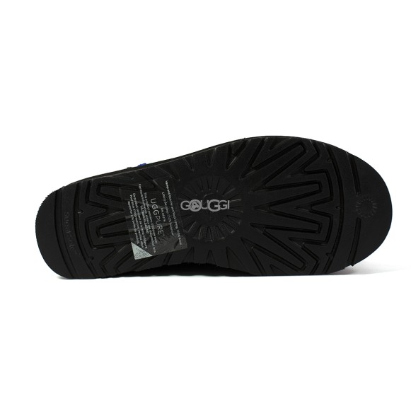 Женские мини угги на платформе UGG  Classic Mini Platform Black 1