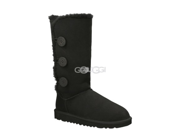 Женские угги с пуговицами Bailey Button Triplet Black