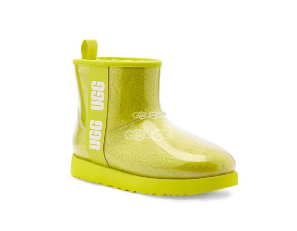 Женские прозрачные мини угги Classic Clear Mini Sulfur