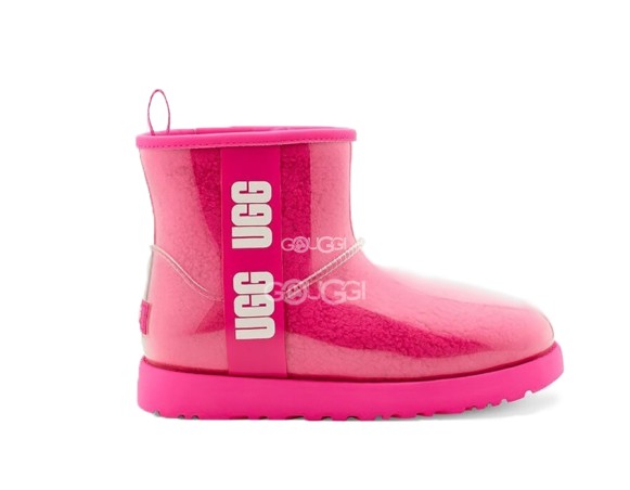 Женские прозрачные мини угги Classic Clear Mini Rock Rose