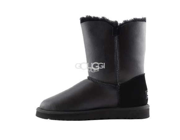 Женские угги с пуговицей Bailey Button Metallic Black