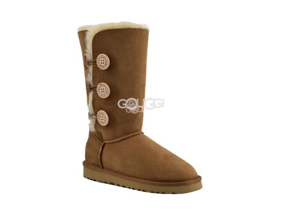 Женские угги с пуговицами Bailey Button Triplet Chestnut II