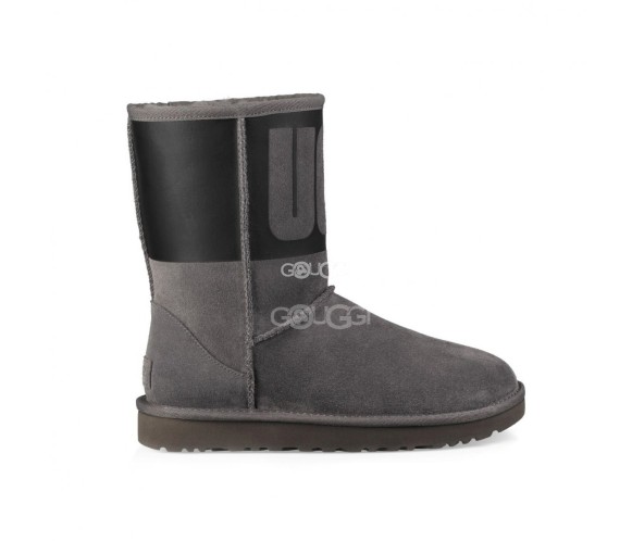 Женские короткие угги Classic Short Sparkle Grey