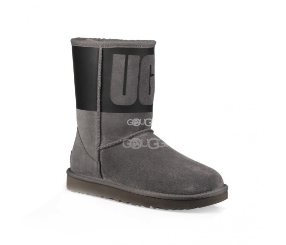 Женские короткие угги Classic Short Sparkle Grey