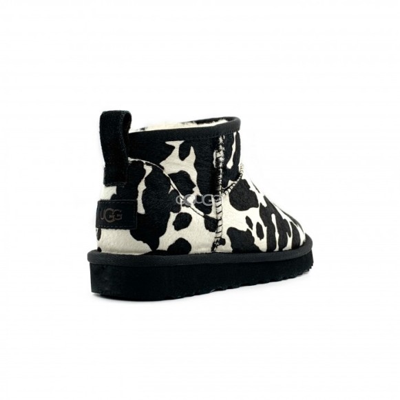 Женские ультра мини угги Ultra Mini Cow Print Black