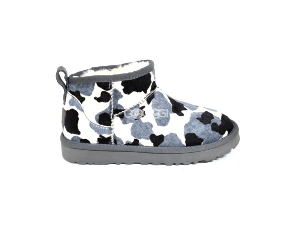 Женские ультра мини угги Ultra Mini Cow Print Grey
