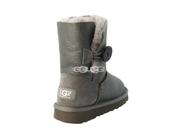 Детские угги с пуговицей Kids Bailey Button Metallic Grey