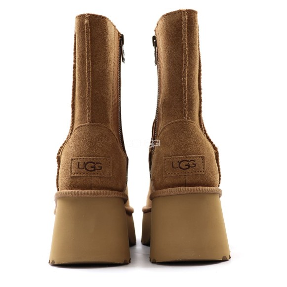 Женские угги на платформе Ugg Classic Twin Seam New Heights Chestnut