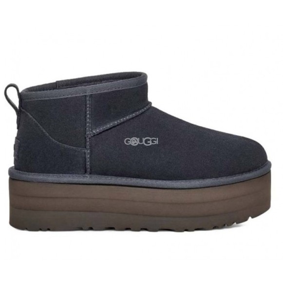 Женские ультра мини угги на платформе UGG Classic Ultra Mini Platform Eve Blue