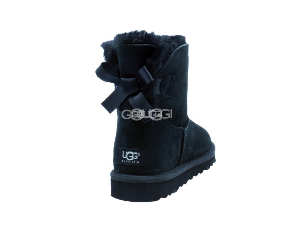 Женские мини угги с бантиками Mini Bailey Bow Black