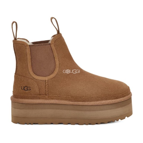 Женские ботинки на платформе UGG Neumel Platform Chelsea Chestnut