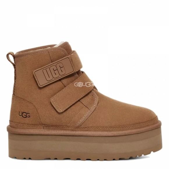 Женские ботинки на платформе Ugg Neumel Platform Buckle Chestnut