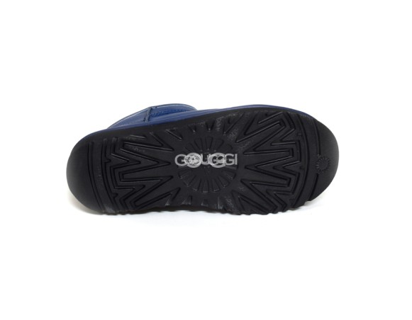 Женские кожаные ультра мини угги Ultra mini Leather Deep Navy