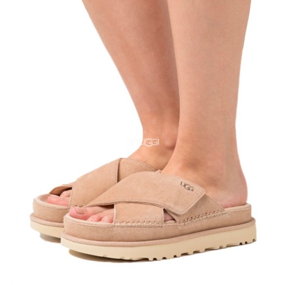 Женские шлепанцы Ugg Goldenstar Cross Sand