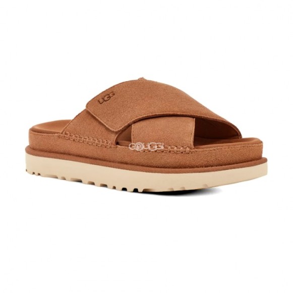 Женские шлепанцы Ugg Goldenstar Cross Chestnut