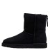 Женские короткие угги на молнии Ugg Classic Short Zip II Black (без камней)