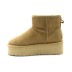 Женские мини угги на платформе Ugg Classic Mini Platform Sand