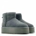 Женские мини угги на платформе Ugg Classic Mini Platform Grey