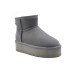 Женские мини угги на платформе Ugg Classic Mini Platform Grey