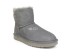 Женские мини угги Mini Bailey Logo Strap Suede Gray