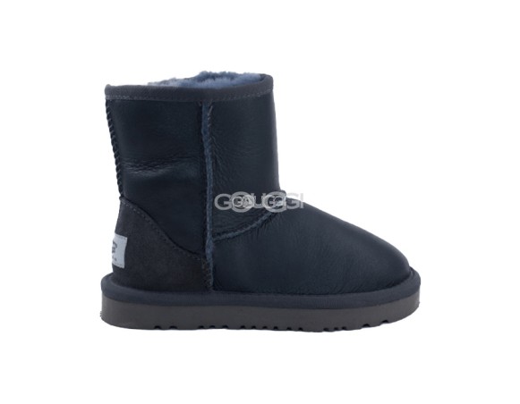 Детские короткие угги Kids Classic Short Metallic Grey