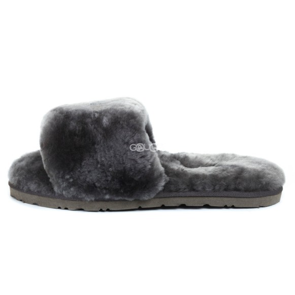 Женские тапочки Fluff Slide Slippers Dark Grey