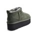 Женские ультра мини угги на платформе Ugg Classic Ultra Mini Platform Olive