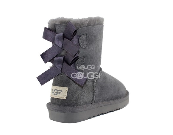 Детские угги с бантиками Kids Bailey Bow Grey