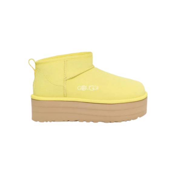 Женские ультра мини угги на платформе Classic Ultra Mini Platform Pearfect Yellow