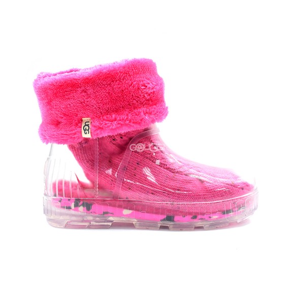 Женские прозрачные короткие угги Ugg Drizlita Clear Boot Pink