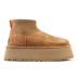 Женские мини угги на платформе Ugg Classic Mini Dipper Chestnut