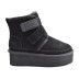 Женские короткие угги на платформе Ugg Classic Short Suede Platform Black