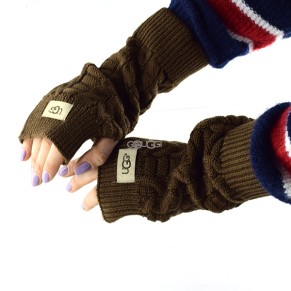 Женские удлиненные перчатки UGG Gloves Chocolate