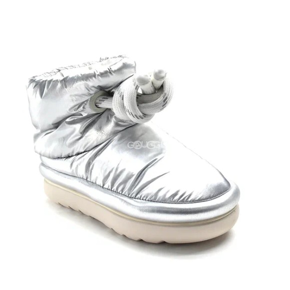 Женские короткие угги Ugg Classic Maxi Short Silver