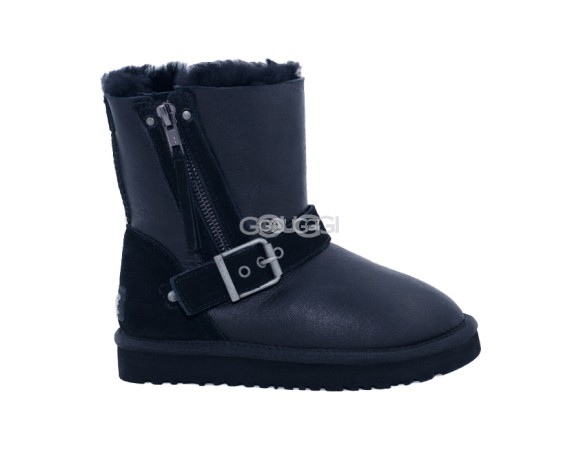Детские короткие угги Kids Classic Short Blaise Metallic Black