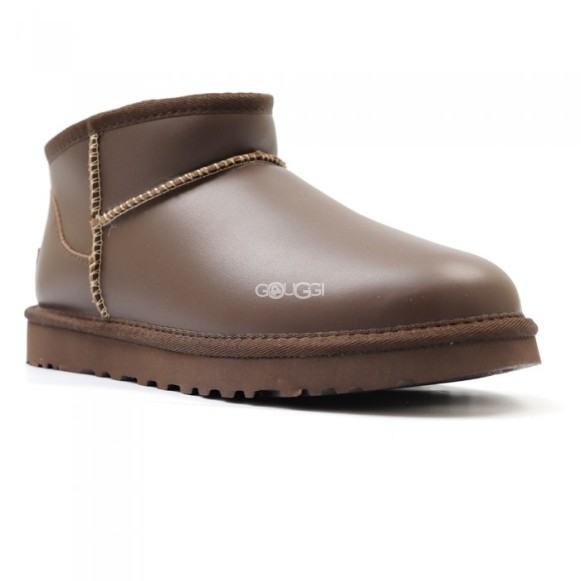 Женские ультра мини угги UGG Classic Ultra Mini LTHR Regen - Ironwood