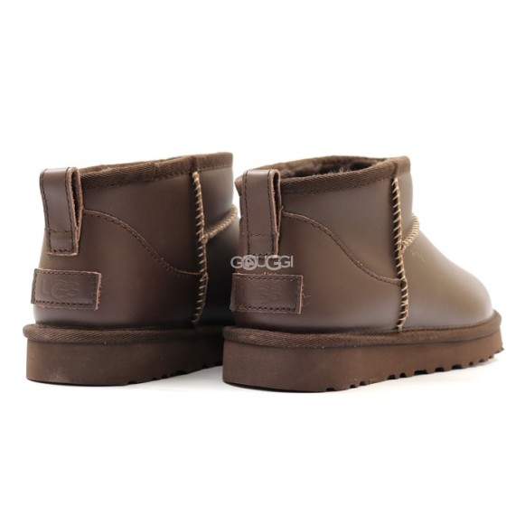 Женские ультра мини угги UGG Classic Ultra Mini LTHR Regen - Ironwood