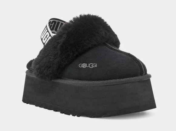 Женские тапочки Ugg Funkette Slipper Black