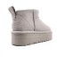 Женские мини угги на платформе Classic Ultra Mini Platform Grey Violet