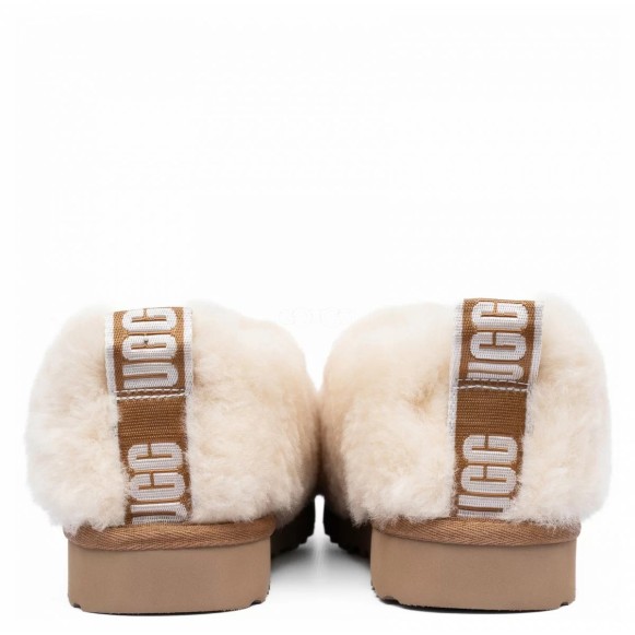 Женские слипоны Ugg Hailey Fluff Slippers Natural